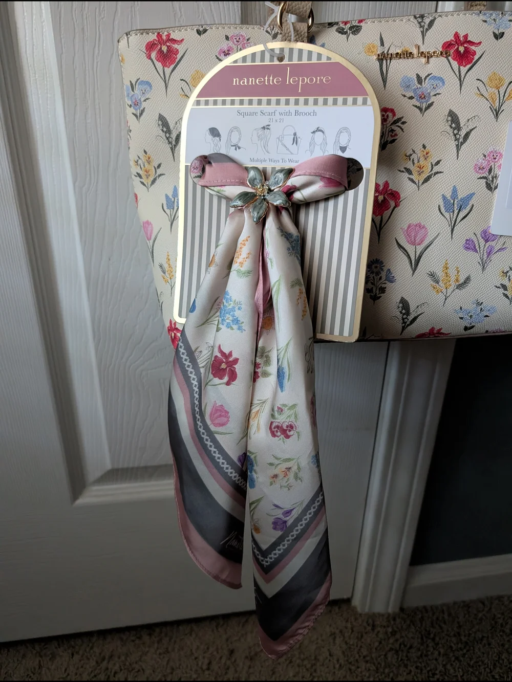 Nanette Lepore Floral Tote with Scarf
